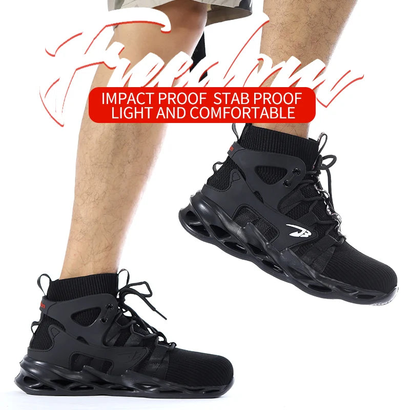 NONE Breathable Anti Puncture Safety Shoes With Metal Toe Cap