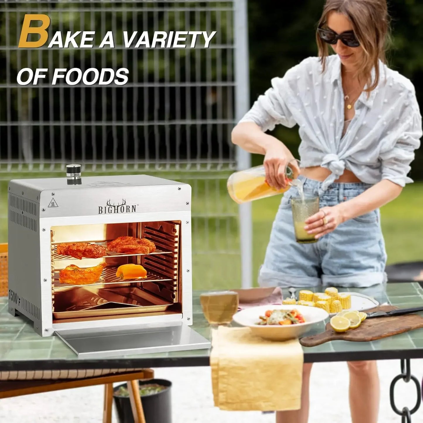 Infrared Propane Grill Portable Sear Station Outdoor Pizza Stone