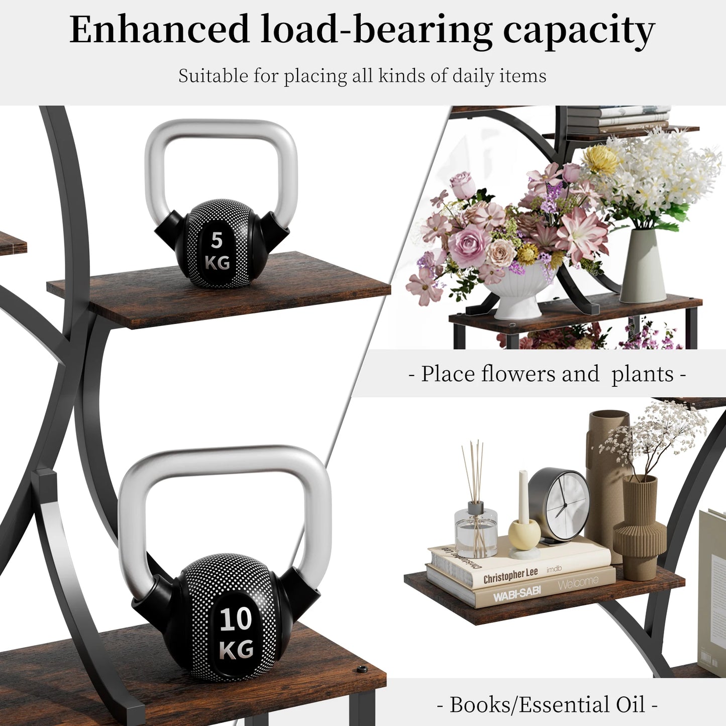 Industrial Tree Shaped Multilayer Plant Stand Display Rack For Indoor