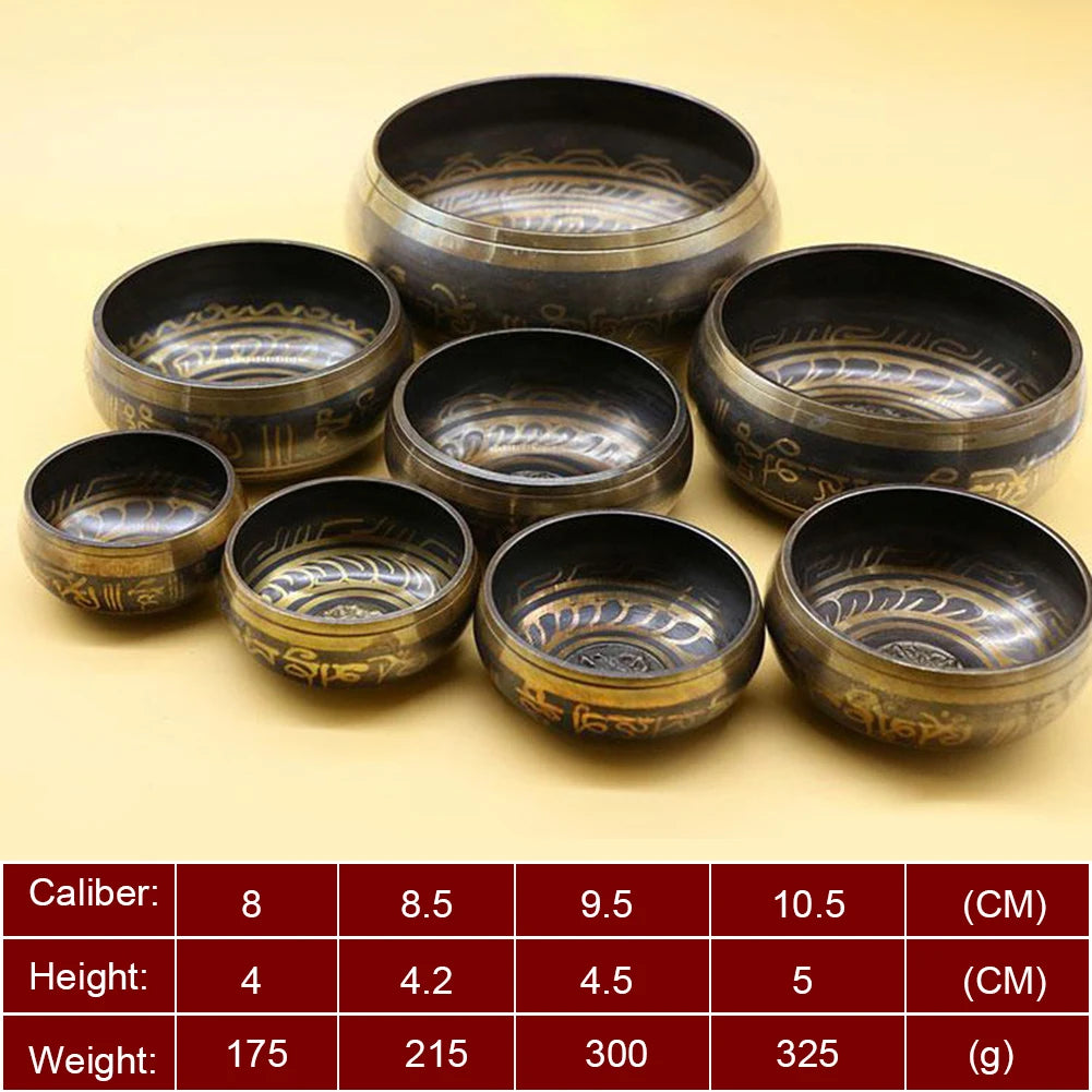 Tibetan Singing Bowl With Striker For Meditation And Healing