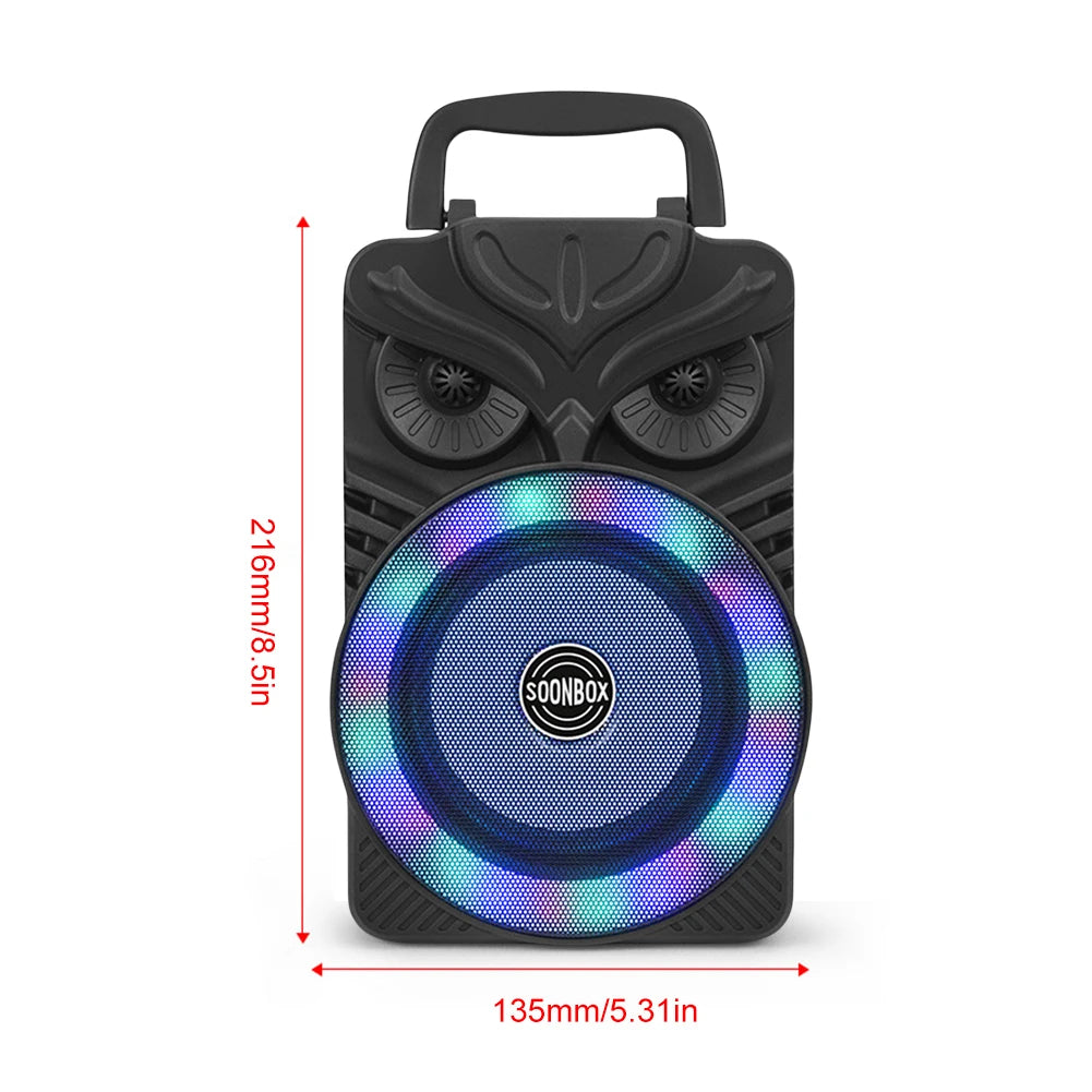 APWIKOGER Outdoor Portable Bluetooth Speaker With RGB Lights