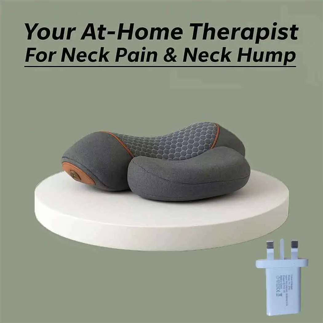 Okayso Electric Neck Massager Pillow With Traction And Warm Vibration