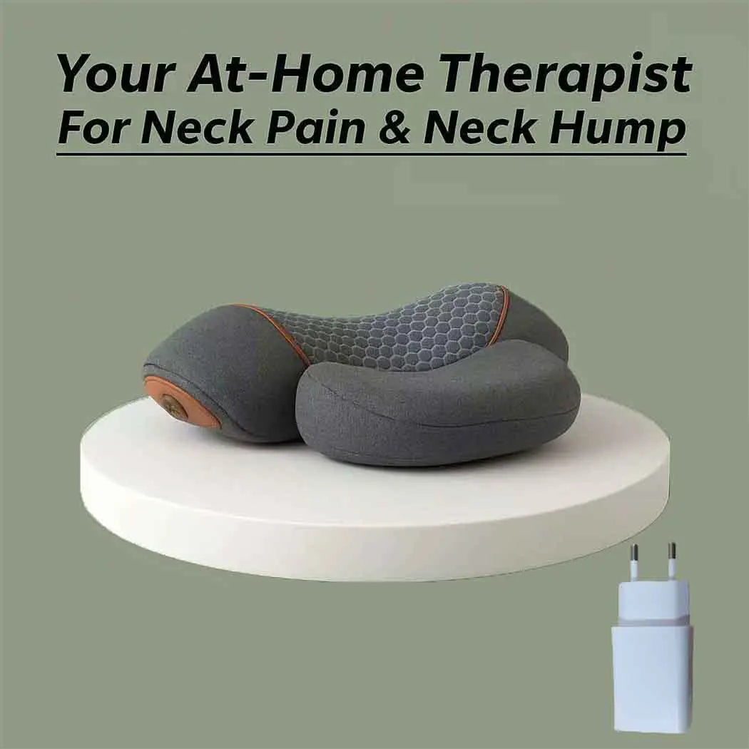 Okayso Electric Neck Massager Pillow With Traction And Warm Vibration