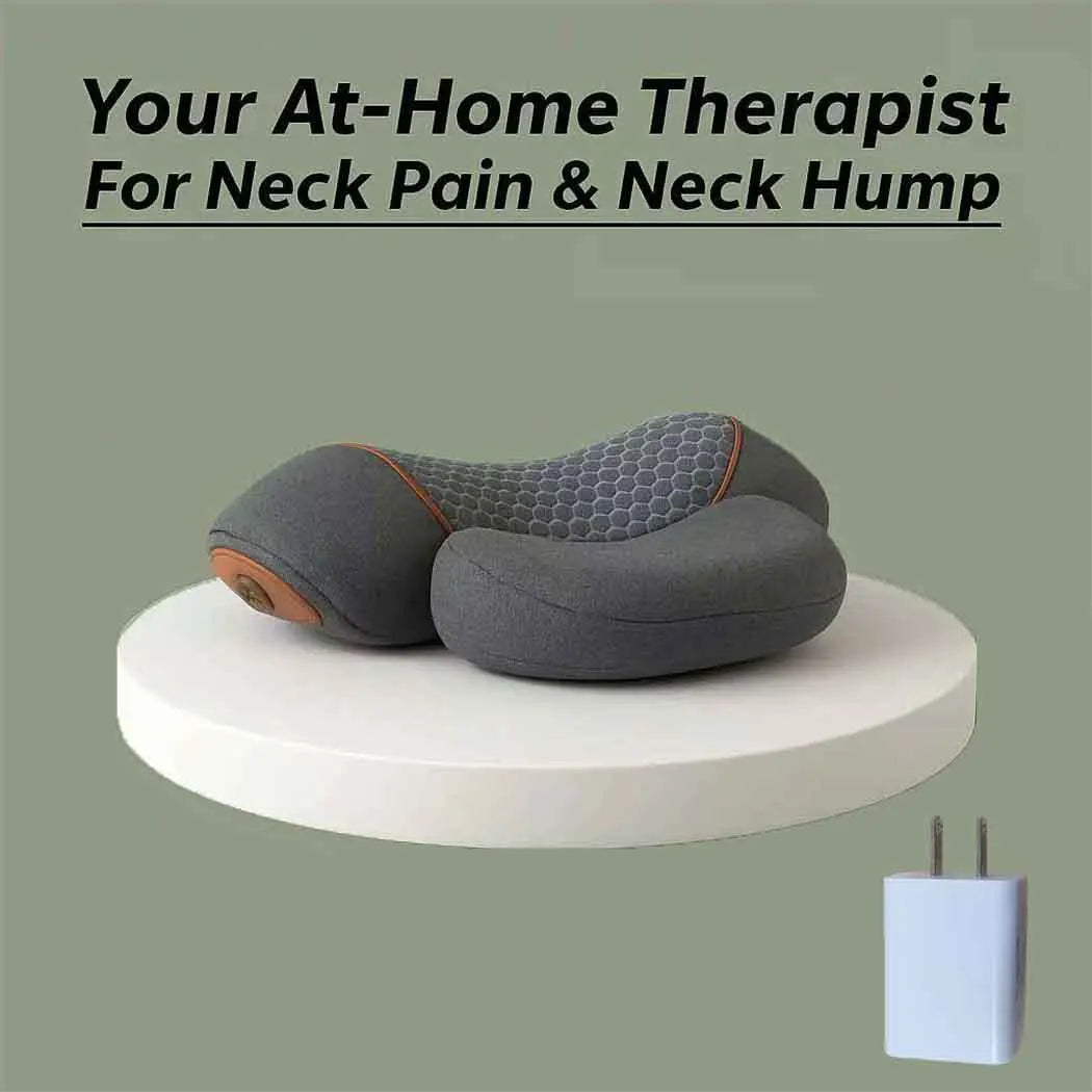 Okayso Electric Neck Massager Pillow With Traction And Warm Vibration