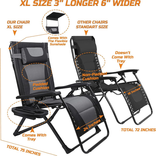 Outdoor Zero Gravity Folding Recliner Chair