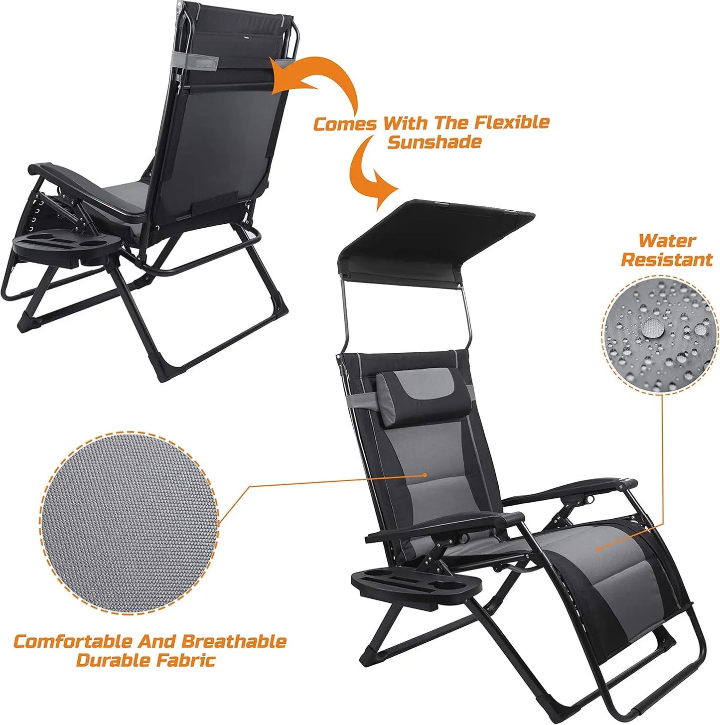 Outdoor Zero Gravity Folding Recliner Chair