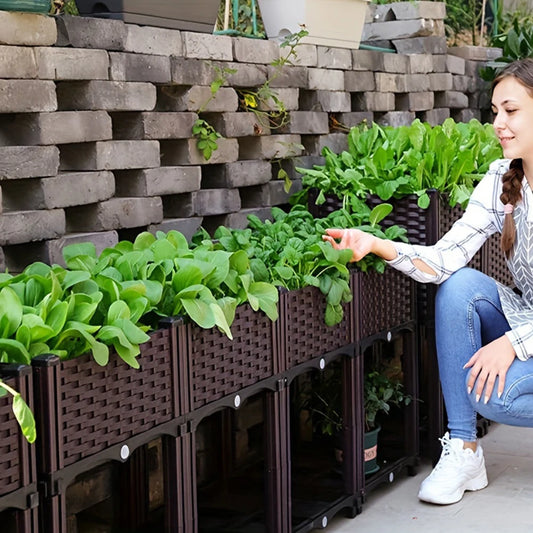 NONE Plastic Raised Garden Bed With Leg And Drainage Holes