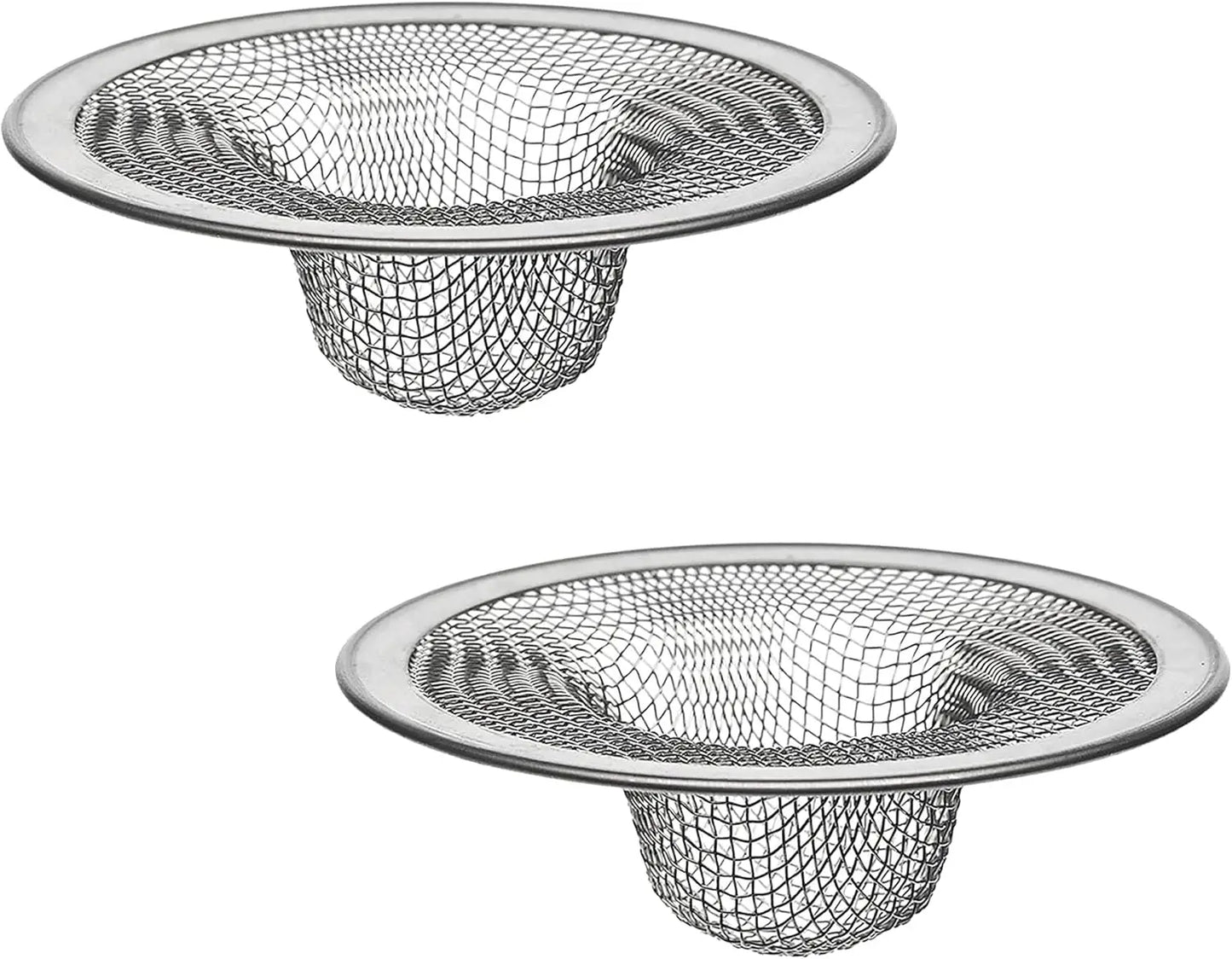 Stainless Steel Kitchen Sink Strainer Set Two Pack Drain Protection