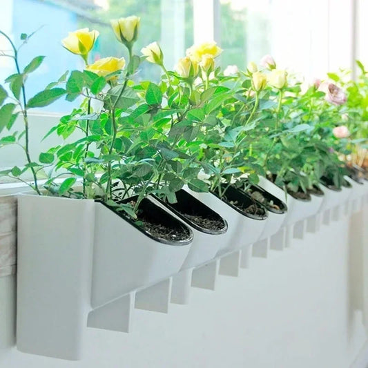 Outdoor Hanging Basket Planters for Balcony Garden Self Watering Pot