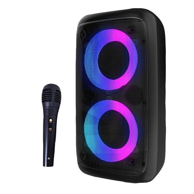 Karaoke Radio Bluetooth Speaker Portable With Microphone And LED Lamp