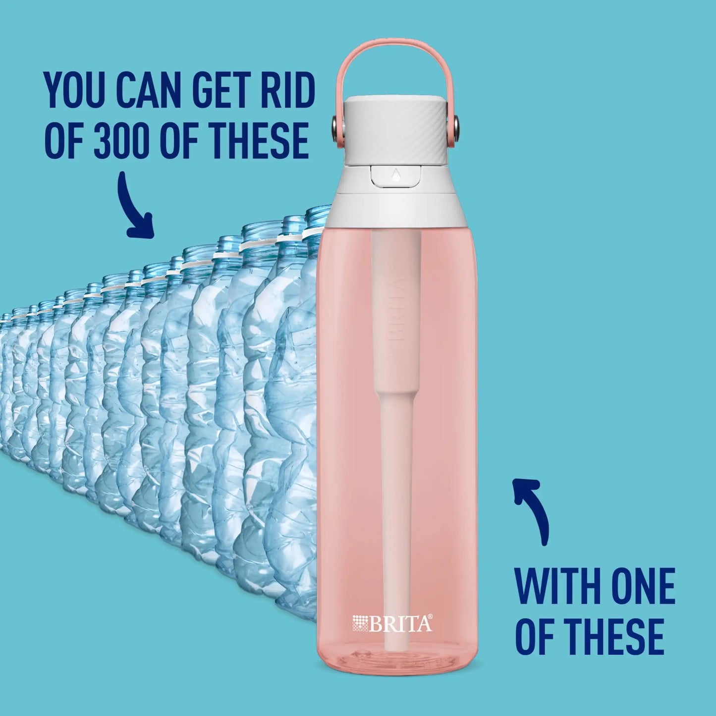 Premium Leak Proof Filtered Water Bottle With Straw Easy Maintenance
