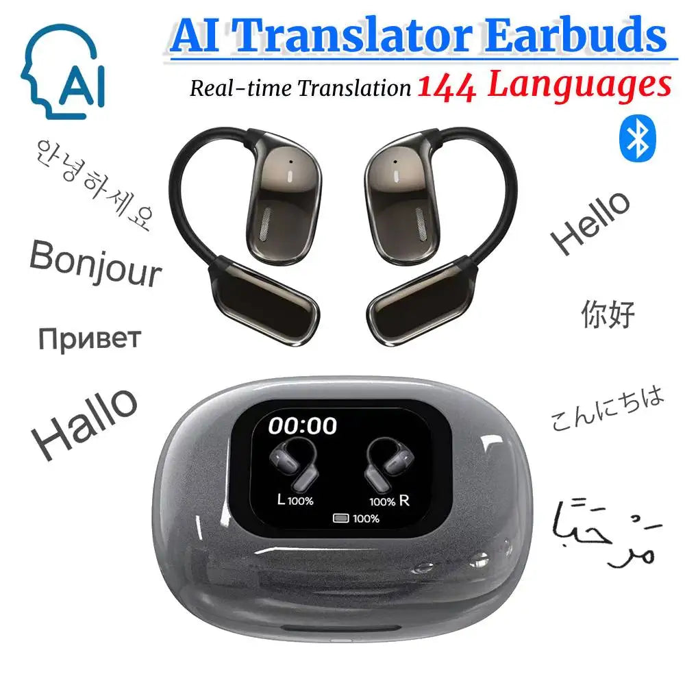 Alloet 144 Languages Translator Bluetooth Earphones AI Real Time Translation