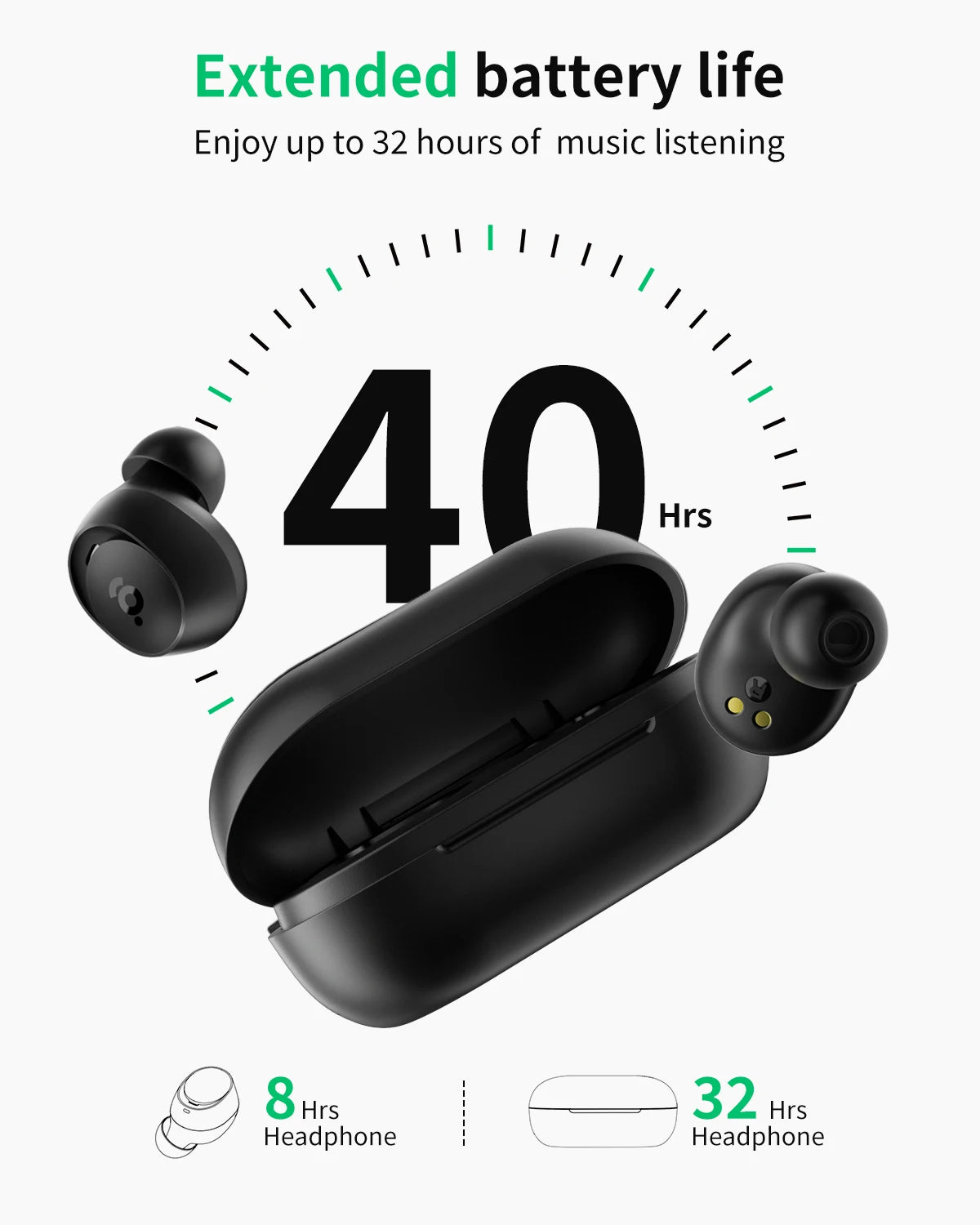 WEGEAR Wireless Earbuds Bluetooth 5.4 In Ear Clear Calls