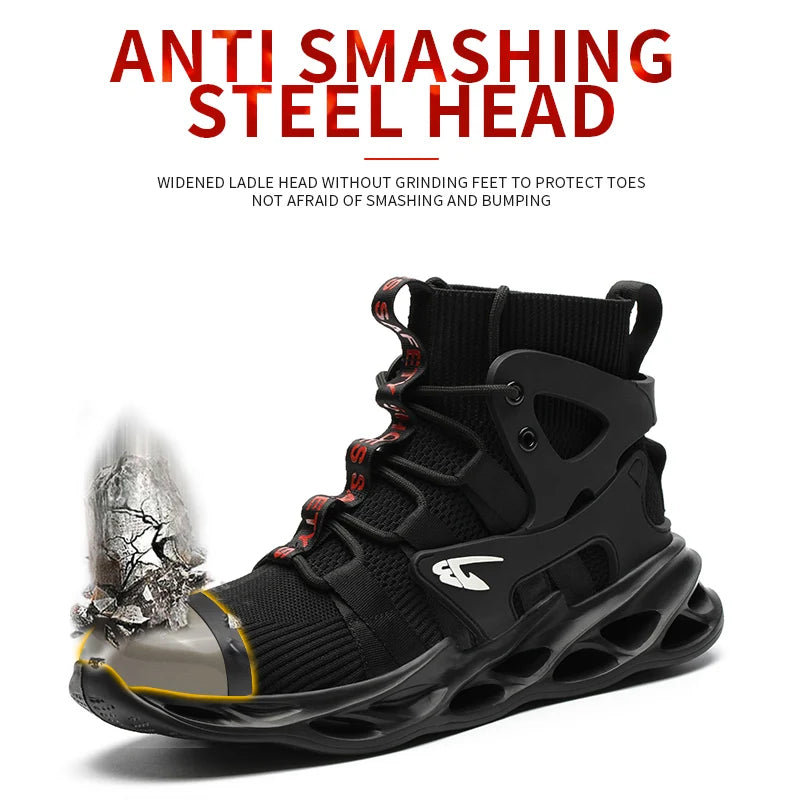 NONE Breathable Anti Puncture Safety Shoes With Metal Toe Cap