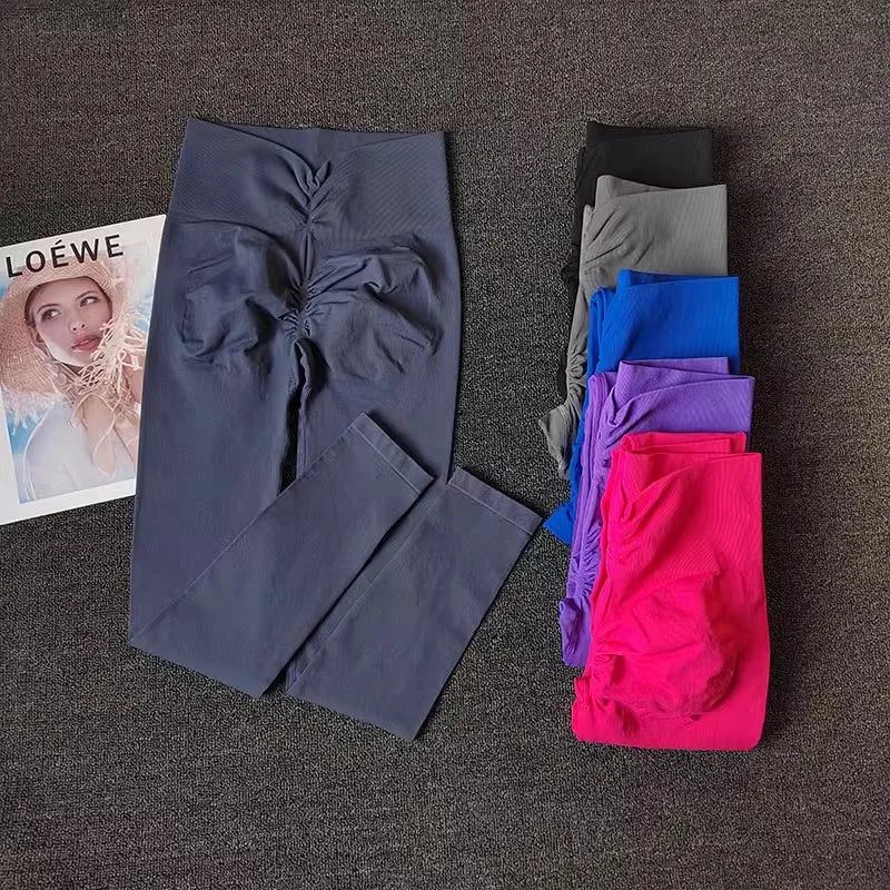 Women Yoga Pants Breathable Elastic Leggings For Running And Fitness