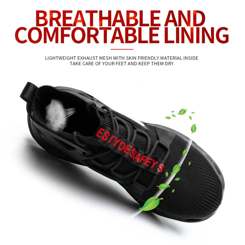 NONE Breathable Anti Puncture Safety Shoes With Metal Toe Cap