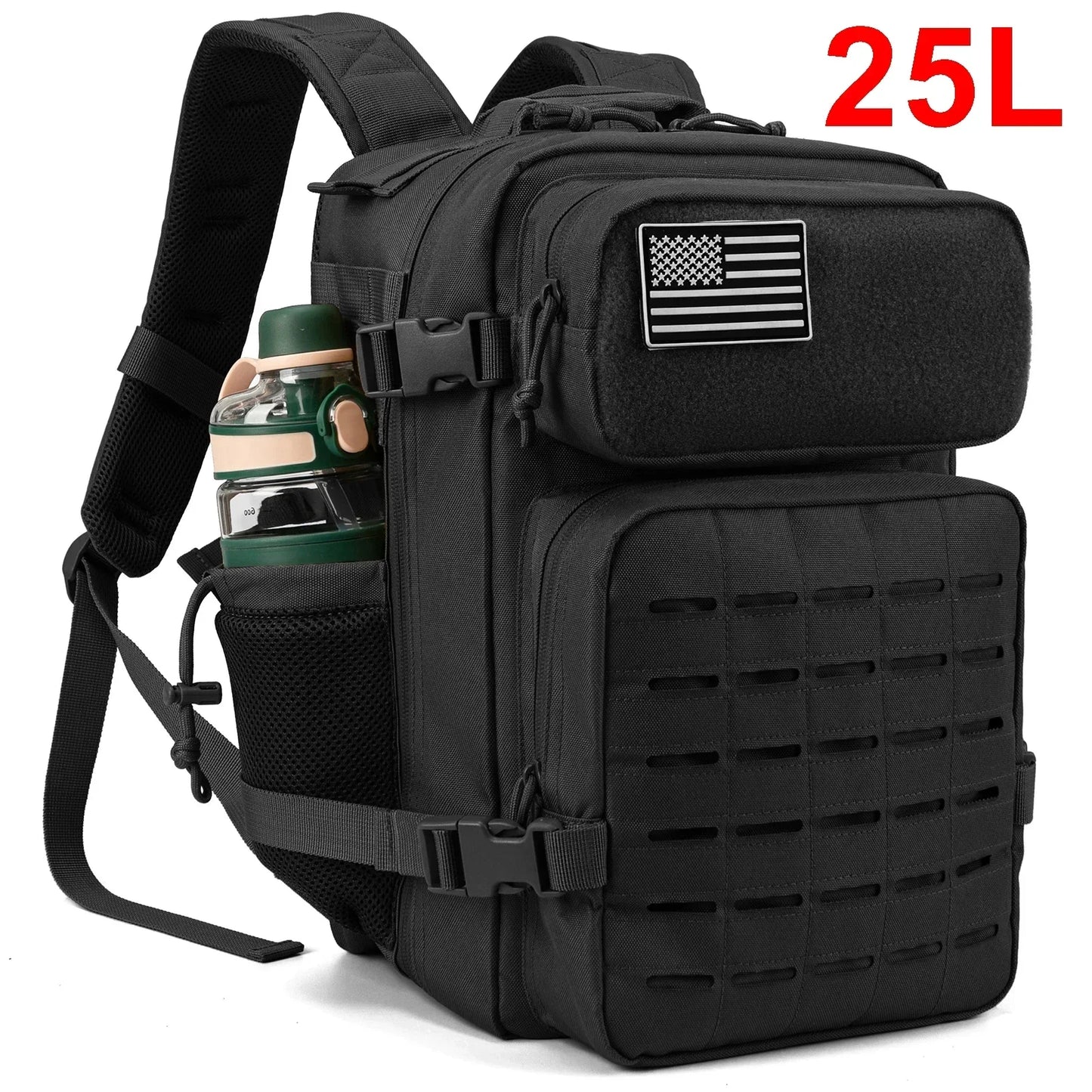 ReFire Gear Unisex Tactical Backpack With Water Bottle Holder