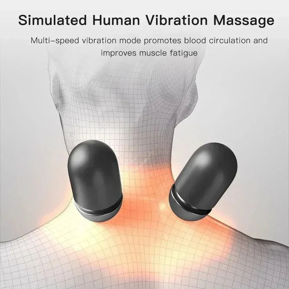 Okayso Electric Neck Massager Pillow With Traction And Warm Vibration