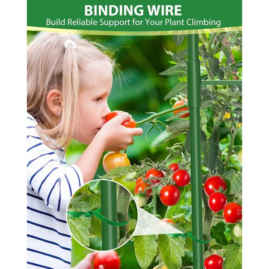 Adjustable Tomato Cages for Garden Stakes and Trellis Support