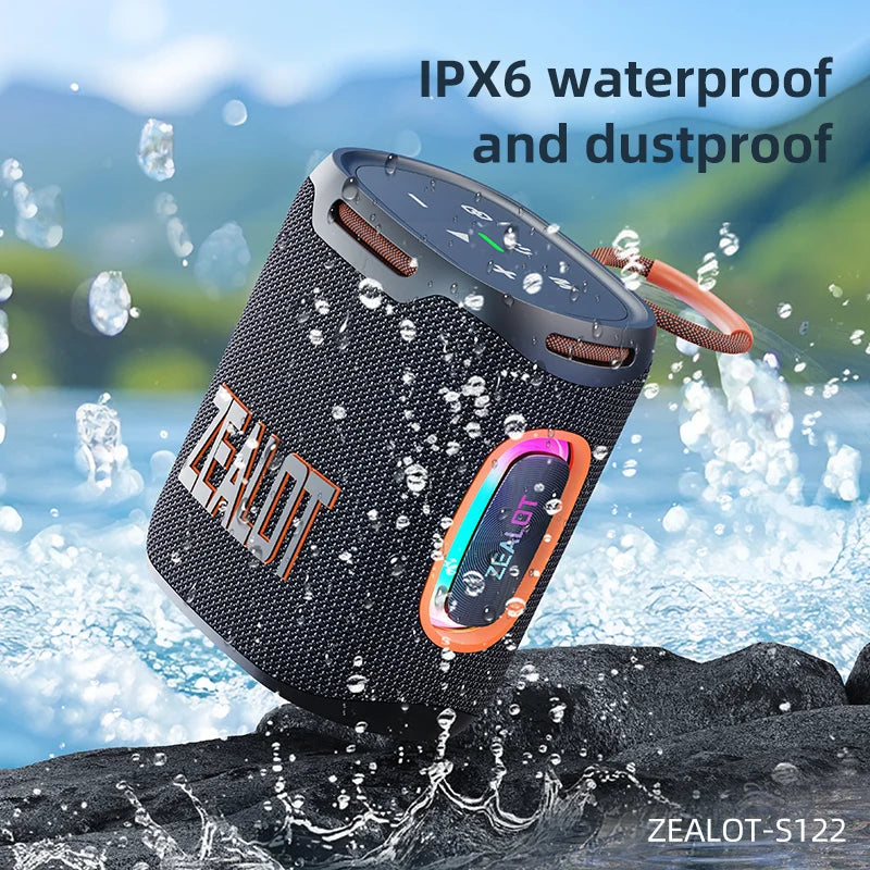 ZEALOT S122 Bluetooth Speaker BT5.3 IPX6 Waterproof