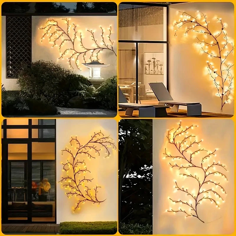 A-Convey Solar Willow Vine Light 72/96 LED 8 Modes Outdoor