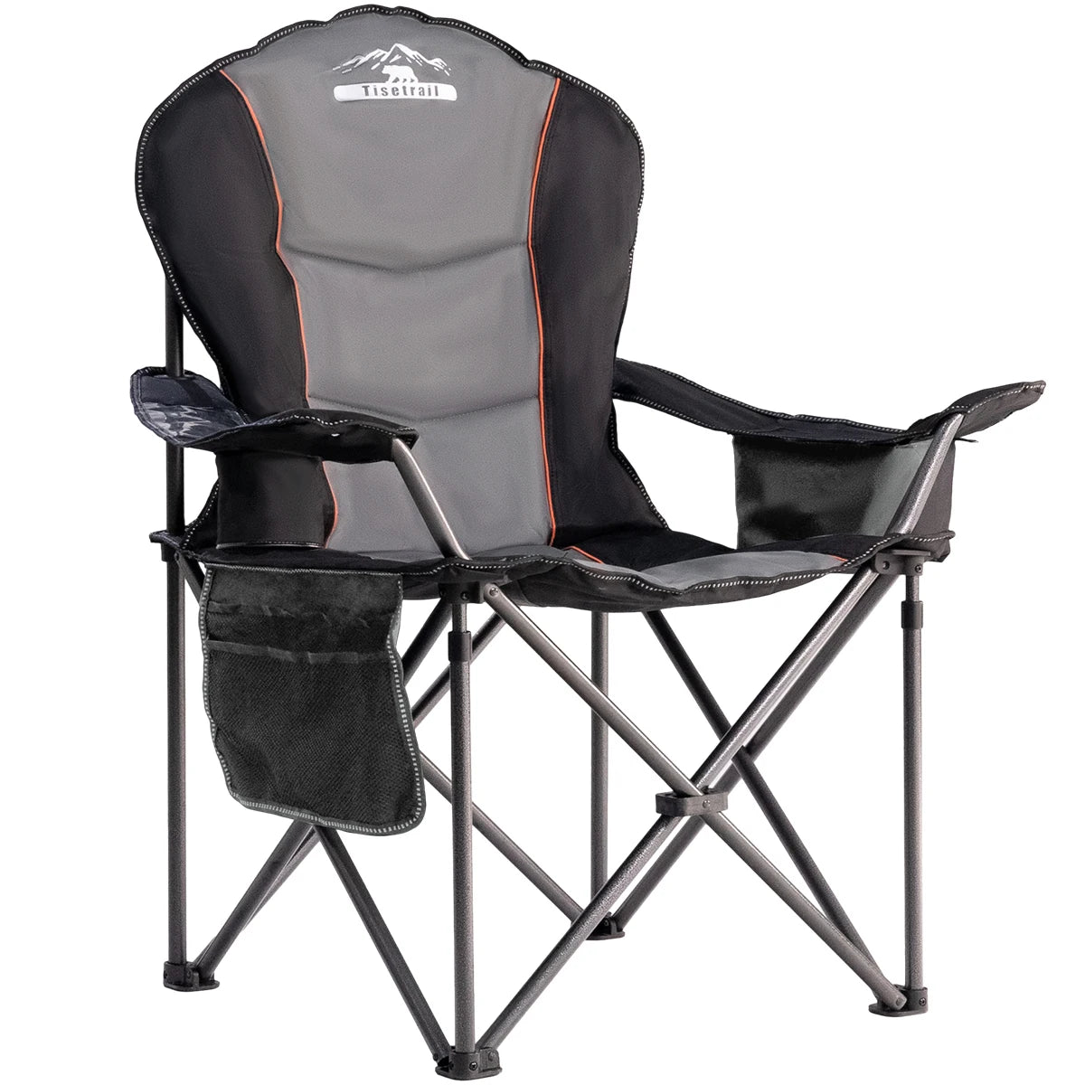 Tisetrail Folding Camping Chair With Cooler And Padded Support 500Lbs