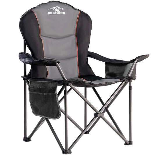 Tisetrail Folding Camping Chair With Cooler And Padded Support 500Lbs