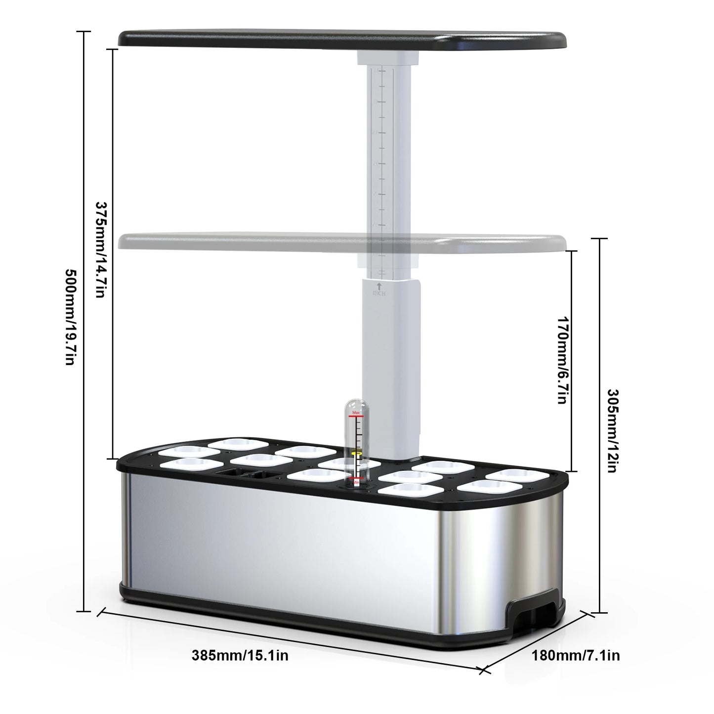 BHTNYOO Hydroponics Growing System Kit For Indoor Herbs Garden LED
