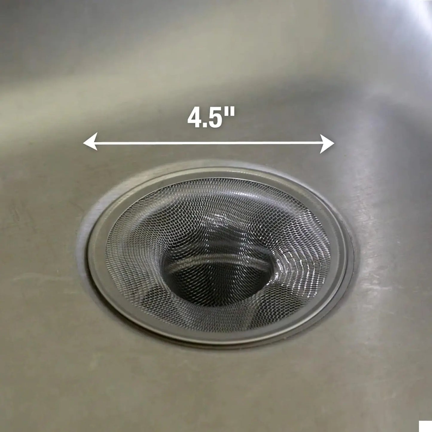 Stainless Steel Kitchen Sink Strainer Set Two Pack Drain Protection