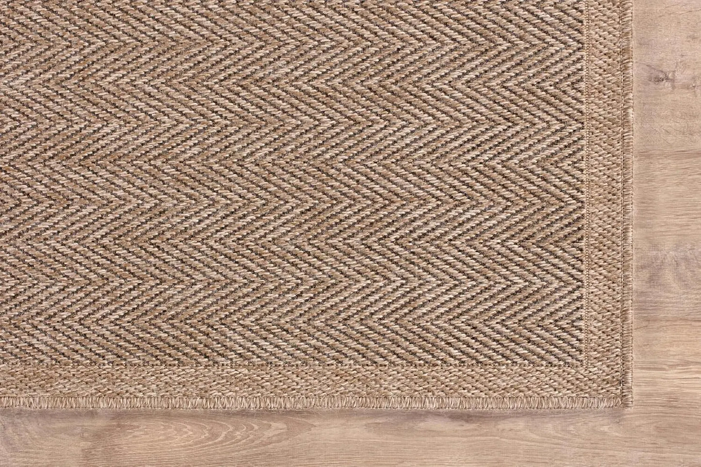 Indoor Outdoor Seagrass Herringbone Rug for Living Room and Patio