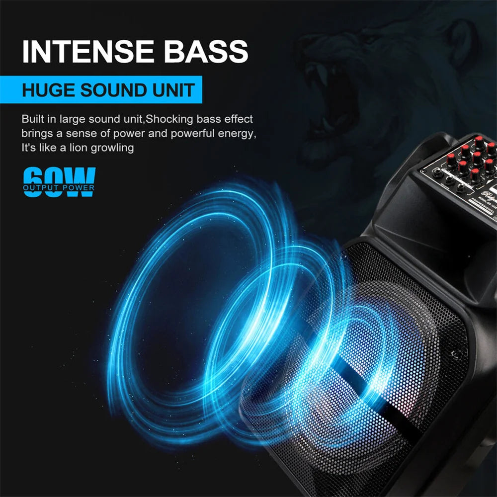 CURUK 7000W Portable Bluetooth Speaker Subwoofer With Bass