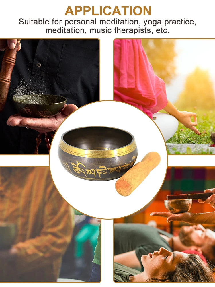 Tibetan Singing Bowl With Striker For Meditation And Healing