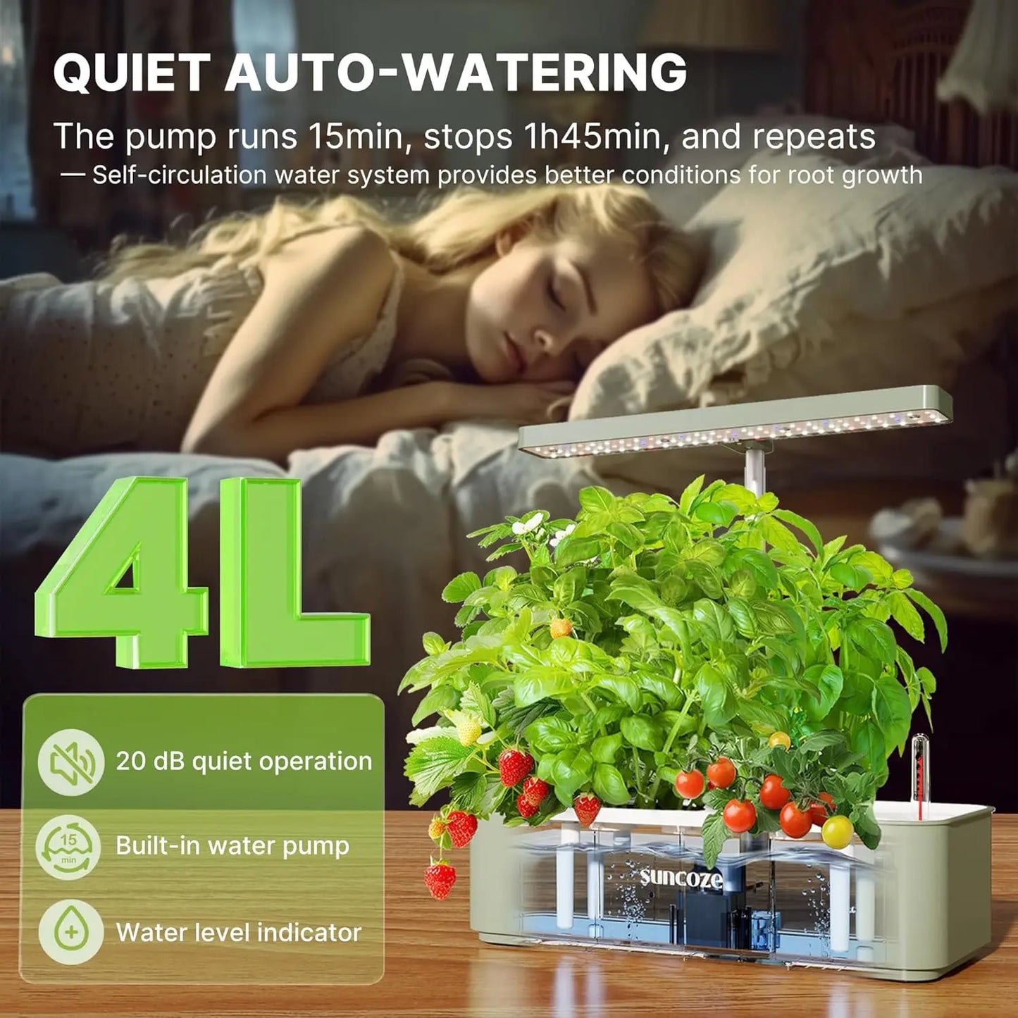 Hydroponics Growing System Kit With 12 Pods And 24W LED