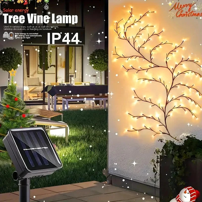 A-Convey Solar Willow Vine Light Waterproof With 8 Modes