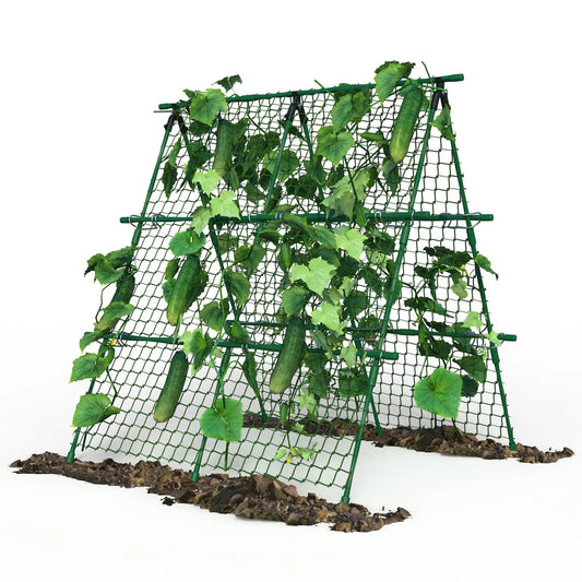 HiMISS Raised Bed A-Frame Garden Trellis for Climbing Vegetables