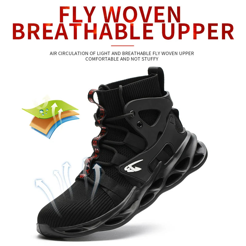 NONE Breathable Anti Puncture Safety Shoes With Metal Toe Cap
