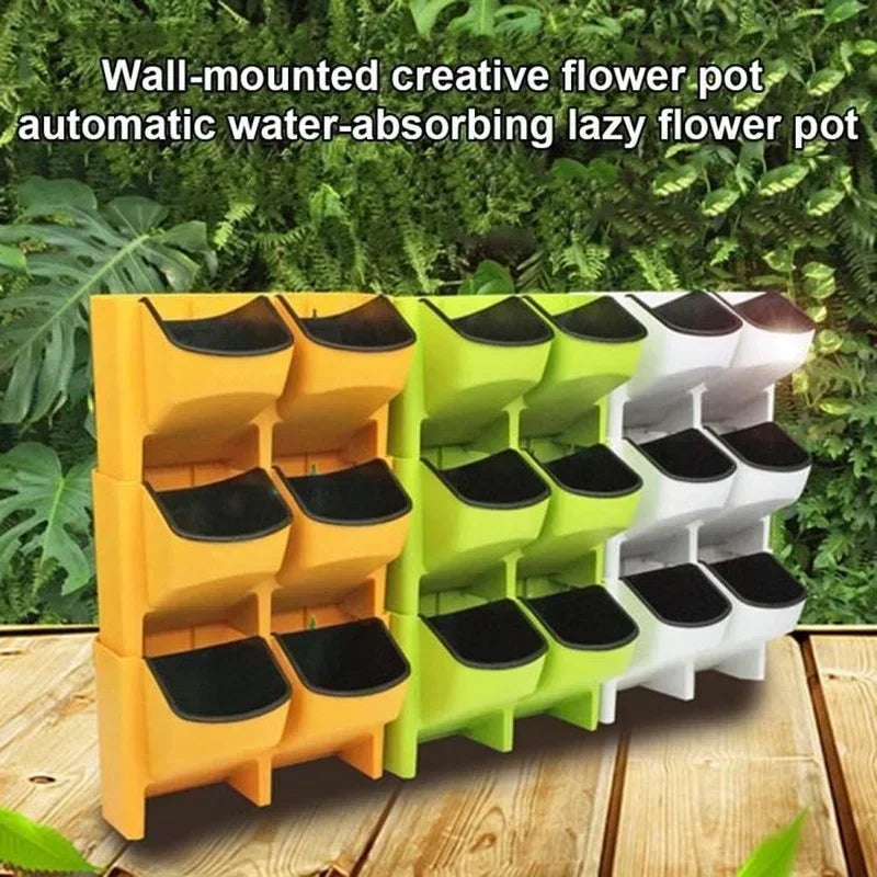 Outdoor Hanging Basket Planters Self Watering Plastic Flower Pot