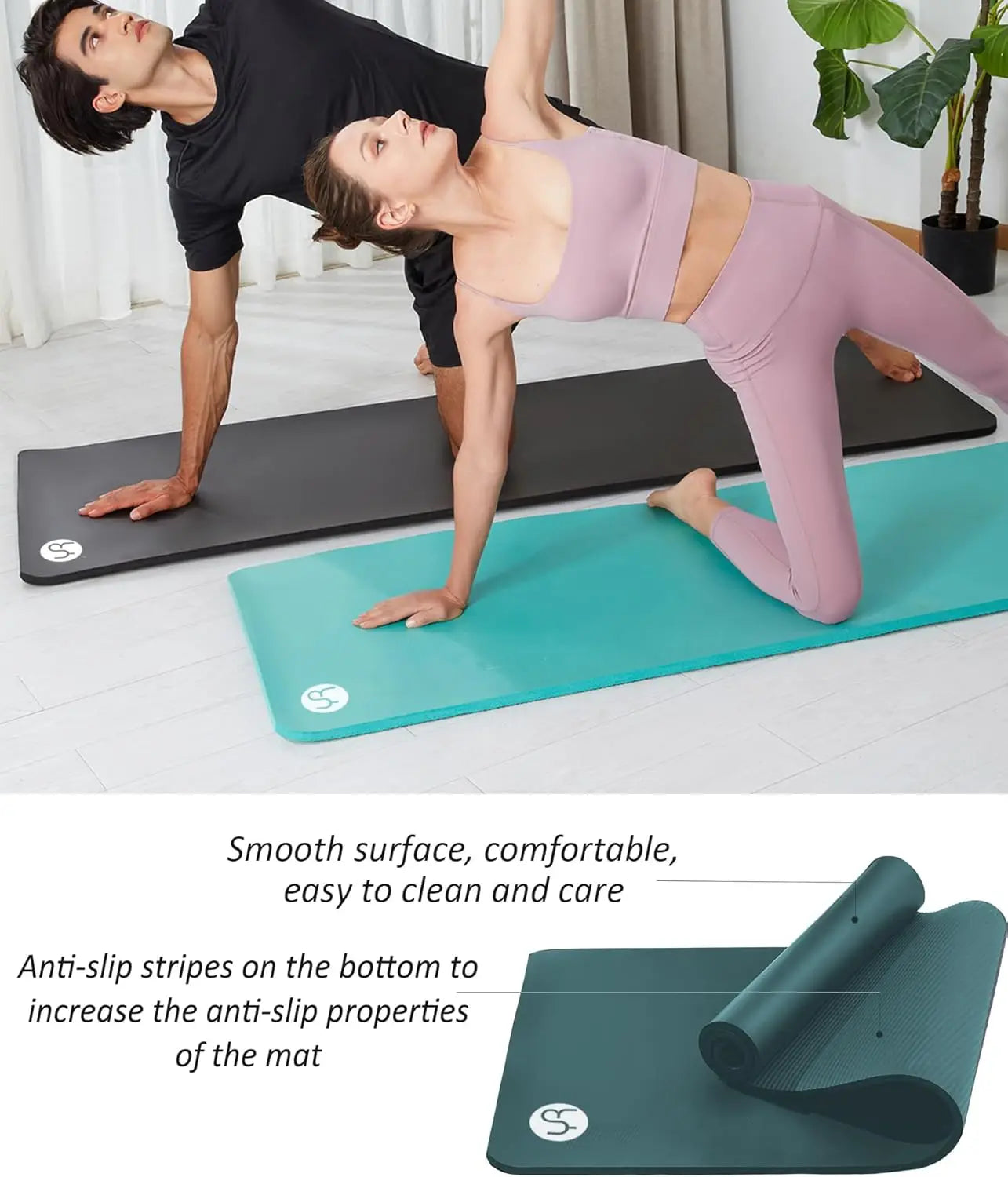 Extra Thick Yoga Mat Non Slip Exercise Mat Carrying Bag
