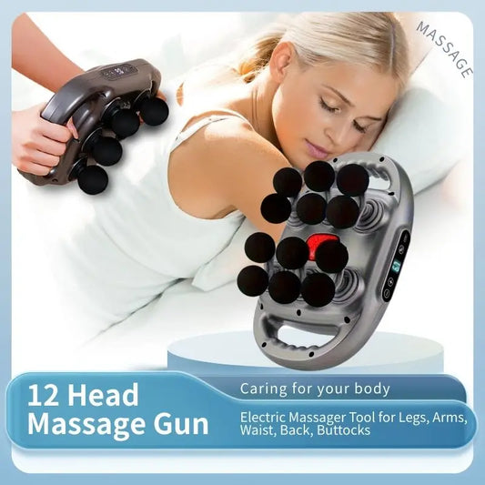 12 Head Deep Tissue Massage Gun For Back Shoulders Legs