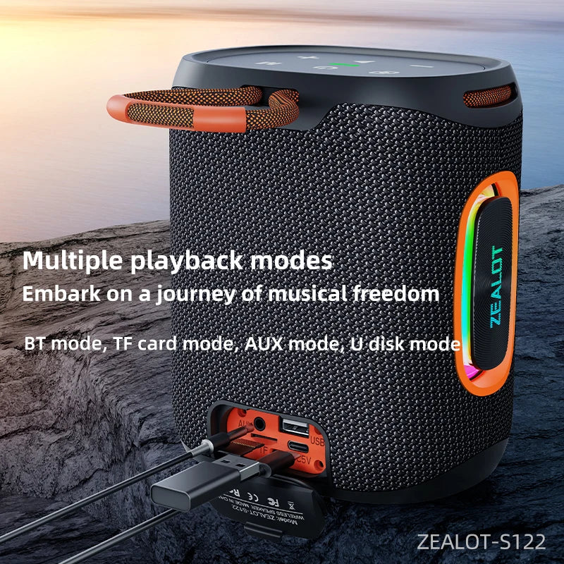 Zealot S122 Bluetooth Speaker BT5.3 IPX6 Waterproof Shower 25W HiFi