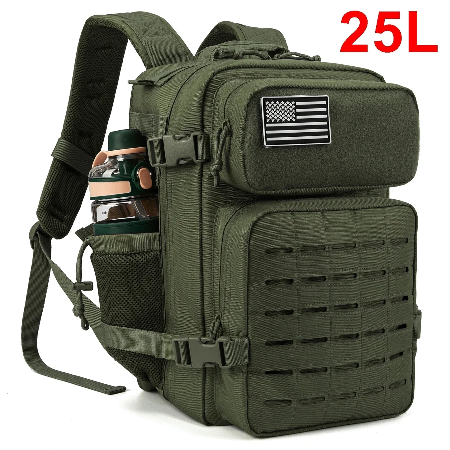ReFire Gear Unisex Tactical Backpack With Water Bottle Holder