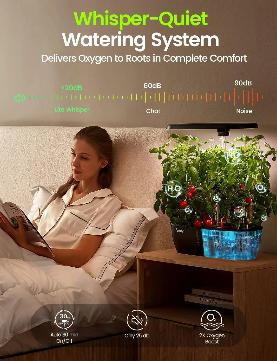 Indoor Hydroponics Growing System Kit With LED Light And Pods