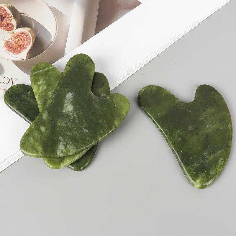 Jade Gua Sha Tool Xiuyan Heart Shape Facial Massager